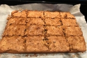 A photo of a pan of three ingredient brownies