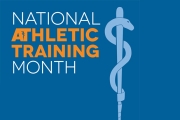 The logo for National Athletic Training Month