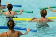 People working out in an aquatic therapy pool