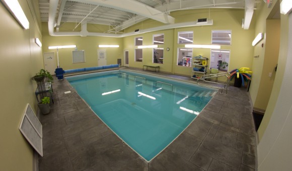 A photo of the PT360 aquatic therapy pool used for post-surgical therapy.